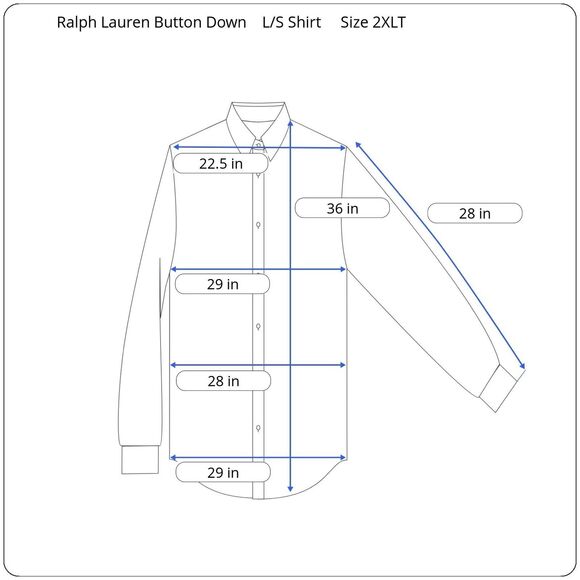 Ralph Lauren Oxford Button-Down Shirt Men’s 2XLT Gray White Check Color Pony - Picture 3 of 9